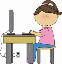 Image result for Sitting at Computer Clip Art
