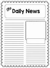 Image result for Blank Newspaper Templates for Kids