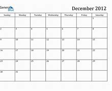 Image result for December 2012 Printable Calendar