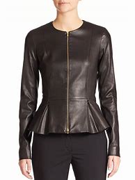 Image result for Leather Peplum Jacket