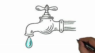 Image result for Trickle of Water From Faucet Drawing