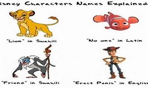 Image result for Funny Disney Names