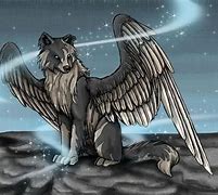 Image result for Wolf with Wings Drawing Mythical