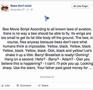 Image result for Entire Bee Movie Script Meme