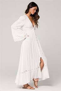 Image result for Long Sleeve White Maxi Dress Women