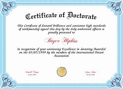 Image result for Blank Doctorate Certificate Template