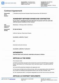 Image result for Example of Construction Contract Agreement