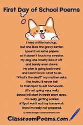 Image result for First Day of School Poem