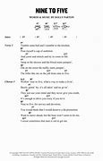 Image result for 9 to 5 Lyrics with Chorus and Verse