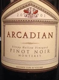 Image result for Arcadian Pinot Noir Sleepy Hollow