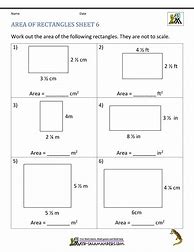 Image result for Area of a Rectangle Worksheets 3rd Grade