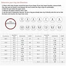 Image result for Ring Sizes in Inches