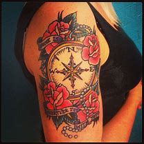 Image result for American Traditional Compass Rose Tattoo