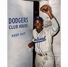 Image result for Jackie Robinson Baseball Colorized