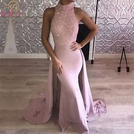Image result for Light Pink and Gold Formal Dress Mermaid Tail