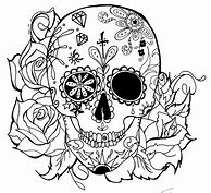 Image result for Candy Skull Tattoo Stencil