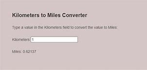 Image result for 1 Km Equals How Many Miles