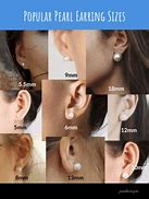 Image result for Pearl Earring Size Chart