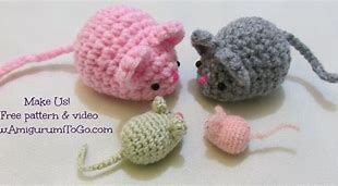 Image result for How to Crochet a Catnip Mouse