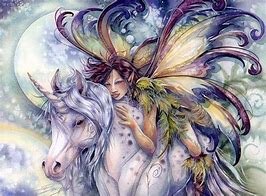 Image result for Unicorns and Fairies Art