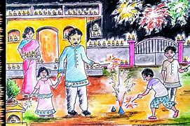 Image result for Diwali Memory Drawing