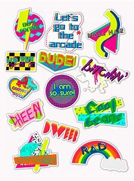 Image result for 80s Aesthetic Stickers