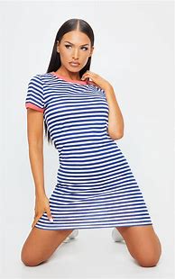 Image result for Striped T Dress