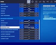 Image result for Where Is Performance Mode in Fortnite