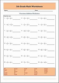 Image result for Math Topics Grade V