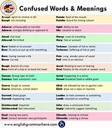 Image result for English Language Confusing Words