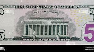 Image result for five dollar bills back symbol