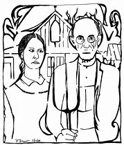 Image result for American Gothic Printable Photo Black and White