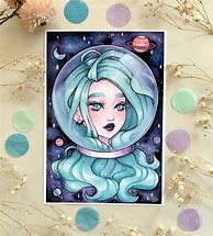 Image result for Galaxy Space Girl Drawing