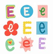 Image result for Cut Out Letter E Red