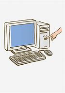 Image result for Turn On Button On Computer Cartoon Image