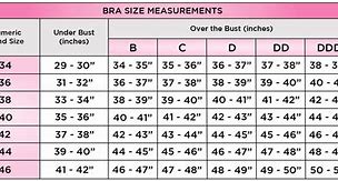 Image result for Measure Bra Size Chart