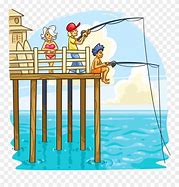 Image result for Pier Fishing Clip Art