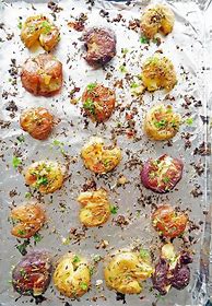 Image result for Smashed Baby Potatoes Roasted