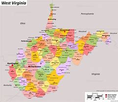 Image result for Us Map Showing West Virginia