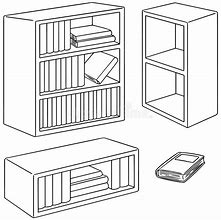 Image result for Bookshelf Vector Black and White