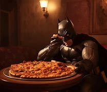 Image result for Batman Eats Pizza