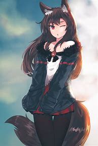 Image result for Happy Anime Wolf Girl