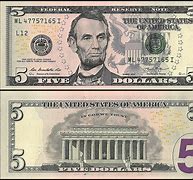 Image result for New 5 Dollar Bill Back