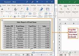 Image result for Word Table to Excel