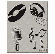 Image result for Music Player Stencils