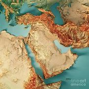 Image result for Middle East Terrain Map