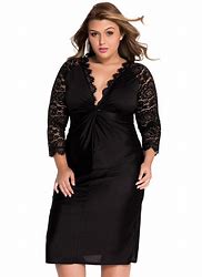 Image result for Black Cocktail Dress Plus Size