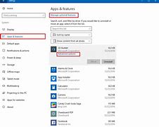 Image result for Windows Apps and Features Page
