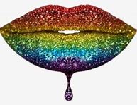 Image result for Rainbow Glitter Lips