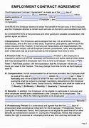 Image result for Employee Contract Agreement Sample
